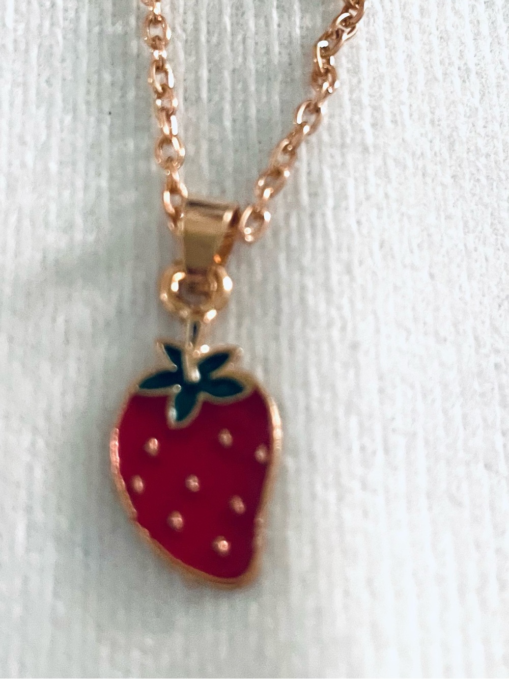 New. Strawberry Necklace